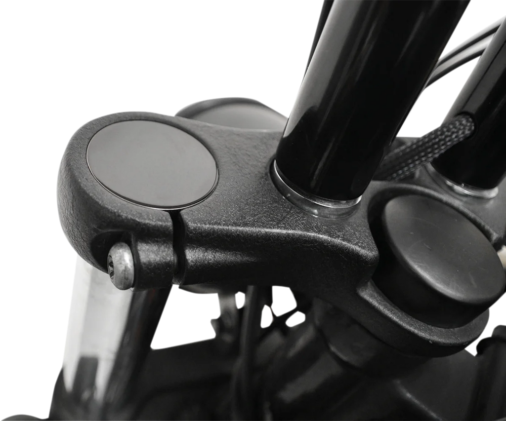 LA Choppers Flush-Mount Fork Cap - Gloss Black Powder Coat - 49 mm LA-7504-49B - Side View