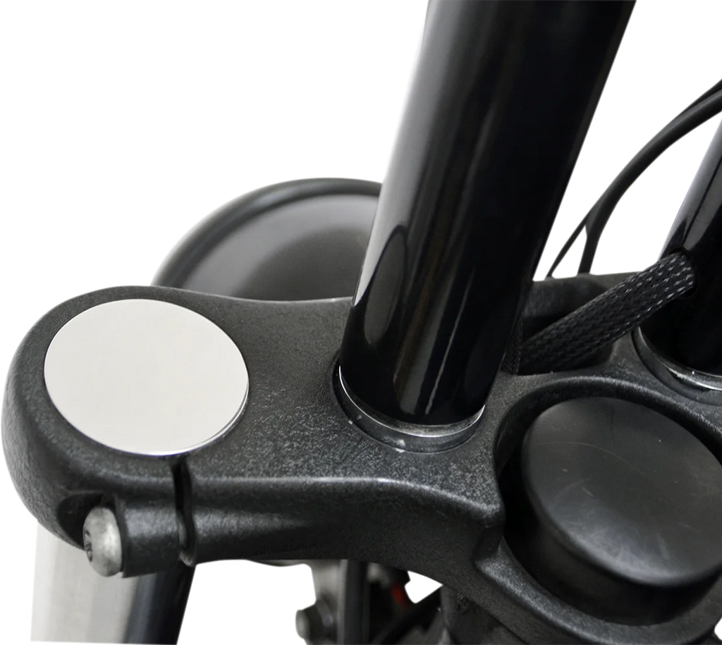 LA Choppers Flush-Mount Fork Cap - Polished - 39 mm LA-7504-39 - Installation View