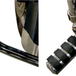 Load image into Gallery viewer, LA Choppers Footpeg Relocator - Black LA-7202-00B - Side View