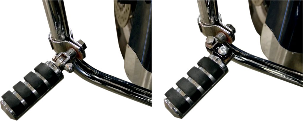 LA Choppers Footpeg Relocator - Black LA-7202-00B - Side View