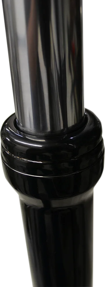 LA Choppers Fork Boot Cover - 39 mm - Gloss Black Powder Coat LA-7503-39B - Side View