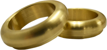 Load image into Gallery viewer, LA Choppers Fork Boot Cover - 49 mm - Brass LA-7503-49G - Side View