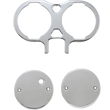 Load image into Gallery viewer, LA Choppers Gauge Mount - Dual - Chrome - Dyna/Sportster LA-7397-02C - Main Product View