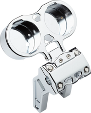 Load image into Gallery viewer, LA Choppers Gauge Mount - Dual - Chrome - Dyna/Sportster LA-7397-02C - Side View
