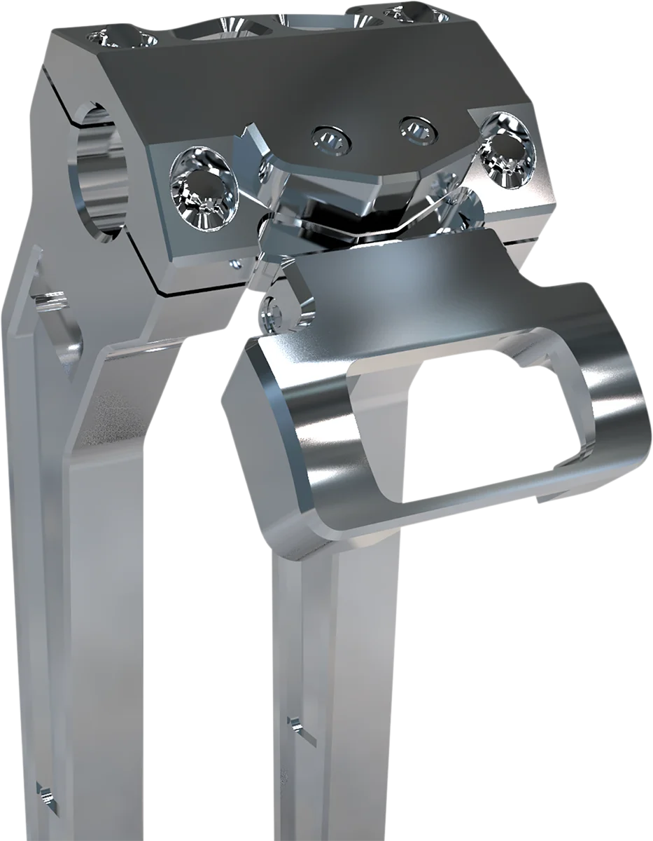 LA Choppers Gauge Mount - Single - Black - Softail LA-7397-00B - Side View