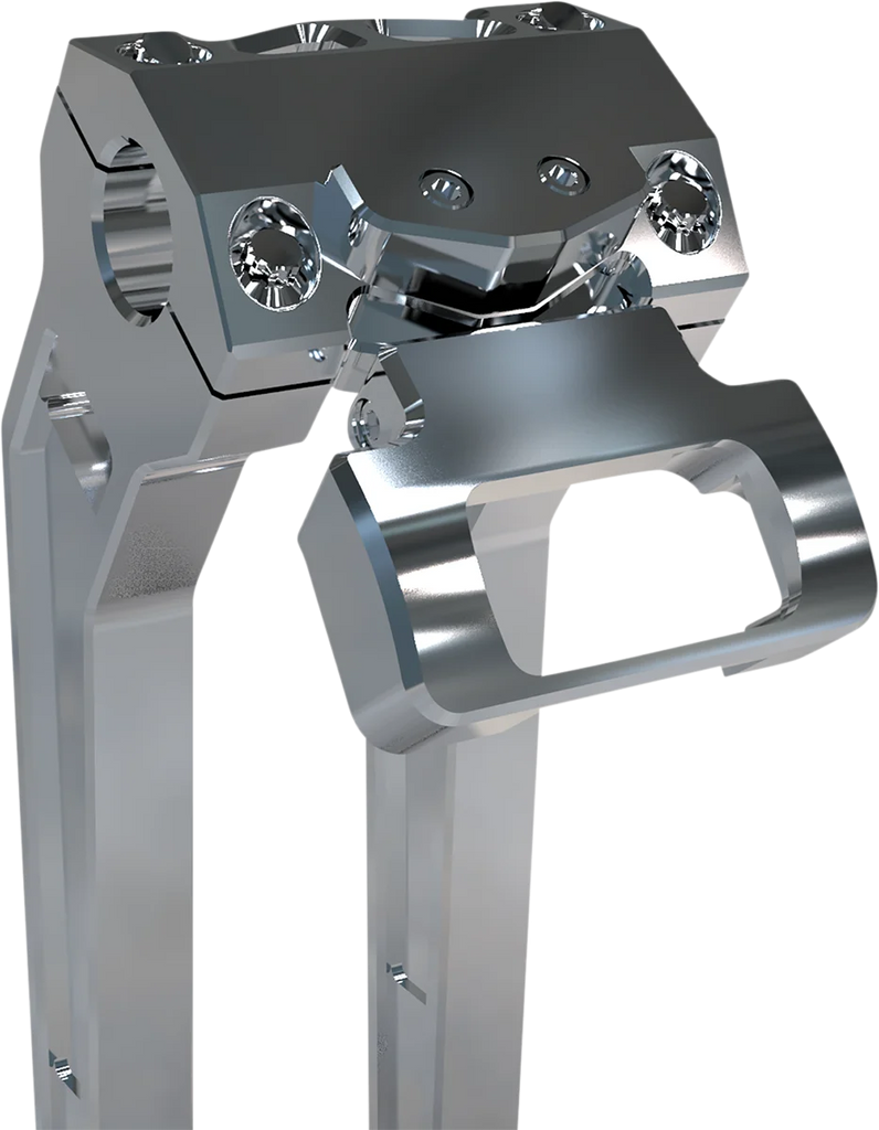 LA Choppers Gauge Mount - Single - Chrome - Softail LA-7397-00C - Side View