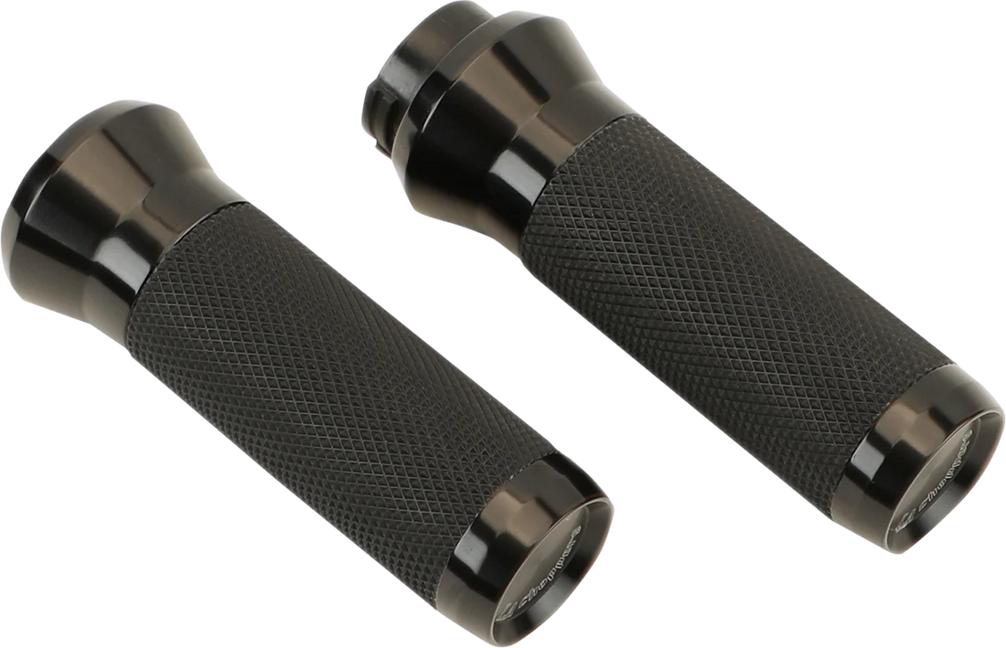 LA Choppers Grips - Cable - Anodized LA-7492-01B - Side View