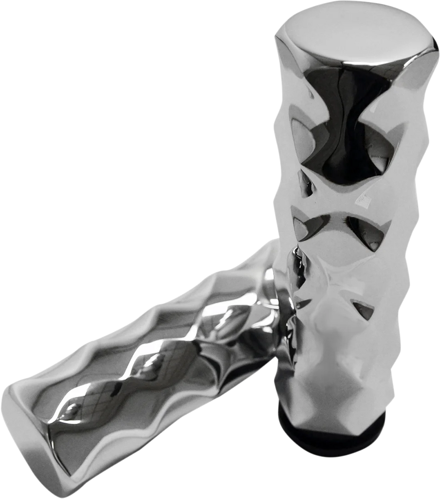 LA Choppers Grips - Hex - TBW - Chrome LA-7491-00 - Main Product View