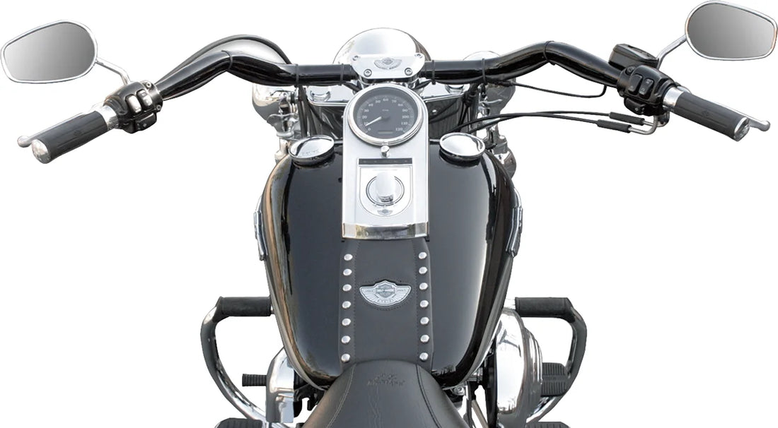 LA Choppers Handlebar - Big Johnson - Dimpled - Black LA-7303-01B - Side View