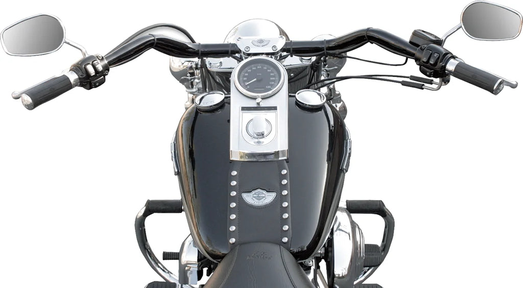 LA Choppers Handlebar - Big Johnson - Dimpled - Black LA-7303-01B - Side View