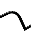 Load image into Gallery viewer, LA Choppers Handlebar - Bourbon Ape - 8" - Black LA-7381-08B - Side View