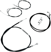 Load image into Gallery viewer, LA Choppers Handlebar Cable/Brake Line Kit - 12" - 14" Ape Hanger Handlebars - Black Vinyl LA-8059KT-13B - Side View