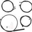 Load image into Gallery viewer, LA Choppers Handlebar Cable/Brake Line Kit - 12" - 14" Ape Hanger Handlebars - Midnight LA-8056KT-13M - Main Product View