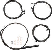 Load image into Gallery viewer, LA Choppers Handlebar Cable/Brake Line Kit - 12" - 14" Ape Hanger Handlebars - Midnight LA-8056KT-13M - Main Product View