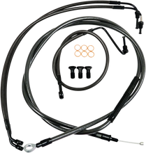 Load image into Gallery viewer, LA Choppers Handlebar Cable/Brake Line Kit - 12" - 14" Ape Hanger Handlebars - Midnight LA-8058KT-13M - Side View