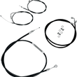 Load image into Gallery viewer, LA Choppers Handlebar Cable/Brake Line Kit - 15" - 17" Ape Hanger Handlebars - Black Vinyl LA-8056KT-16B - Detail View