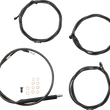 Load image into Gallery viewer, LA Choppers Handlebar Cable/Brake Line Kit - 15" - 17" Ape Hanger Handlebars - Midnight LA-8056KT-16M - Main Product View