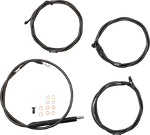 Load image into Gallery viewer, LA Choppers Handlebar Cable/Brake Line Kit - 15" - 17" Ape Hanger Handlebars - Midnight LA-8056KT-16M - Main Product View