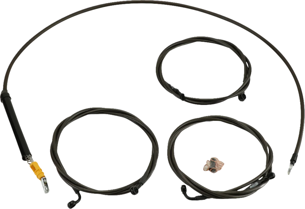 LA Choppers Handlebar Cable/Brake Line Kit - 15" - 17" Ape Hanger Handlebars - Midnight LA-8059KT-16M - Main Product View