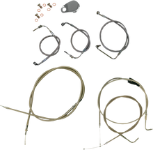 Load image into Gallery viewer, LA Choppers Handlebar Cable/Brake Line Kit - 15" - 17" Ape Hanger Handlebars - Stainless Steel LA-8058KT-16 - Side View