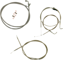 Load image into Gallery viewer, LA Choppers Handlebar Cable/Brake Line Kit - 15" - 17" Ape Hanger Handlebars - Stainless Steel LA-8058KT-16 - Detail View