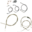Load image into Gallery viewer, LA Choppers Handlebar Cable/Brake Line Kit - 15" - 17" Ape Hanger Handlebars - Stainless Steel LA-8151KT-16 - Side View