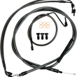 Load image into Gallery viewer, LA Choppers Handlebar Cable/Brake Line Kit - 18" - 20" Ape Hanger Handlebars - Midnight LA-8155KT-19M - Side View