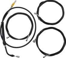 Load image into Gallery viewer, LA Choppers Handlebar Cable/Brake Line Kit - Complete - 12" - 14" Handlebars - Black Vinyl LA-8056KT2-13B - Main Product View