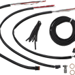 Load image into Gallery viewer, LA Choppers Handlebar Cable/Brake Line Kit - Complete - 12" - 14" Handlebars - Black Vinyl LA-8056KT2-13B - Side View