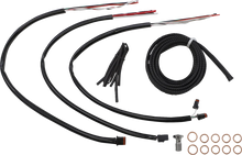 Load image into Gallery viewer, LA Choppers Handlebar Cable/Brake Line Kit - Complete - 12" - 14" Handlebars - Black Vinyl LA-8056KT2-13B - Side View
