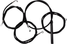 Load image into Gallery viewer, LA Choppers Handlebar Cable/Brake Line Kit - Complete - 12" - 14" Handlebars - Black Vinyl LA-8059KT2-13B - Main Product View