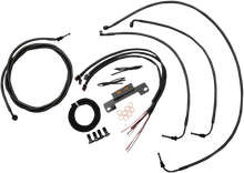 Load image into Gallery viewer, LA Choppers Handlebar Cable/Brake Line Kit - Complete - 12" - 14" Handlebars - Midnight LA-8055KT2-13M - Main Product View