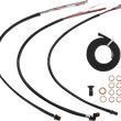 Load image into Gallery viewer, LA Choppers Handlebar Cable/Brake Line Kit - Complete - 12" - 14" Handlebars - Midnight LA-8056KT2-13M - Side View