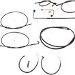 Load image into Gallery viewer, LA Choppers Handlebar Cable/Brake Line Kit - Complete - 12" - 14" Handlebars - Midnight LA-8151KT2A-13M - Main Product View