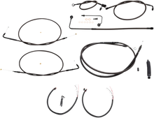 Load image into Gallery viewer, LA Choppers Handlebar Cable/Brake Line Kit - Complete - 12" - 14" Handlebars - Midnight LA-8151KT2A-13M - Main Product View