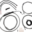 Load image into Gallery viewer, LA Choppers Handlebar Cable/Brake Line Kit - Complete - 12" - 14" Handlebars - Stainless LA-8056KT2-13 - Main Product View
