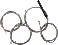 Load image into Gallery viewer, LA Choppers Handlebar Cable/Brake Line Kit - Complete - 12" - 14" Handlebars - Stainless LA-8059KT2-13 - Main Product View