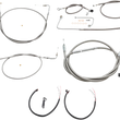 Load image into Gallery viewer, LA Choppers Handlebar Cable/Brake Line Kit - Complete - 12" - 14" Handlebars - Stainless LA-8151KT2A-13 - Main Product View
