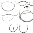 Load image into Gallery viewer, LA Choppers Handlebar Cable/Brake Line Kit - Complete - 12" - 14" Handlebars - Stainless LA-8211KT2-13 - Main Product View