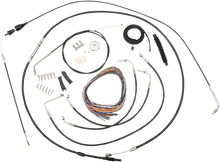 Load image into Gallery viewer, LA Choppers Handlebar Cable/Brake Line Kit - Complete - 15" - 17" Handlebars - Black Vinyl LA-8056KT2-16B - Side View