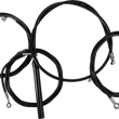 Load image into Gallery viewer, LA Choppers Handlebar Cable/Brake Line Kit - Complete - 15" - 17" Handlebars - Black Vinyl LA-8059KT2-16B - Main Product View