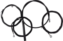Load image into Gallery viewer, LA Choppers Handlebar Cable/Brake Line Kit - Complete - 15" - 17" Handlebars - Black Vinyl LA-8059KT2-16B - Main Product View