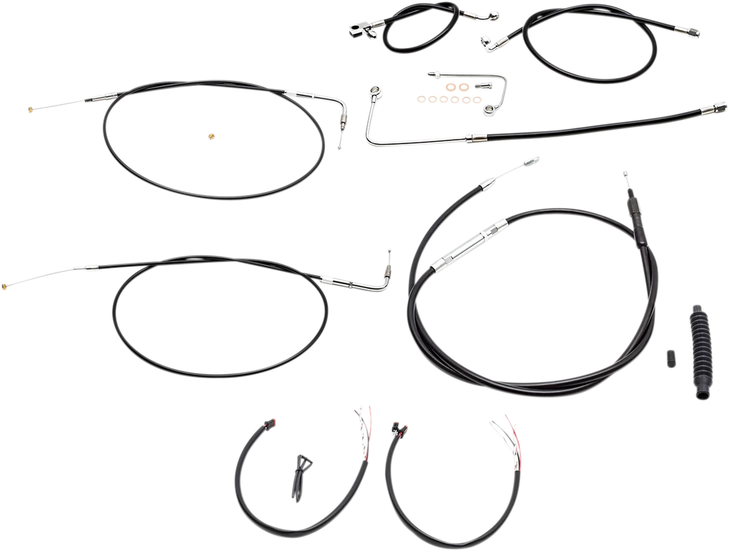 LA Choppers Handlebar Cable/Brake Line Kit - 15"