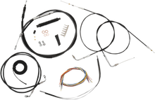 Load image into Gallery viewer, LA Choppers Handlebar Cable/Brake Line Kit - Complete - 15" - 17" Handlebars - Black Vinyl LA-8300KT2-16B - Main Product View
