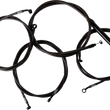 Load image into Gallery viewer, LA Choppers Handlebar Cable/Brake Line Kit - Complete - 15" - 17" Handlebars - Midnight LA-8059KT2-16M - Main Product View
