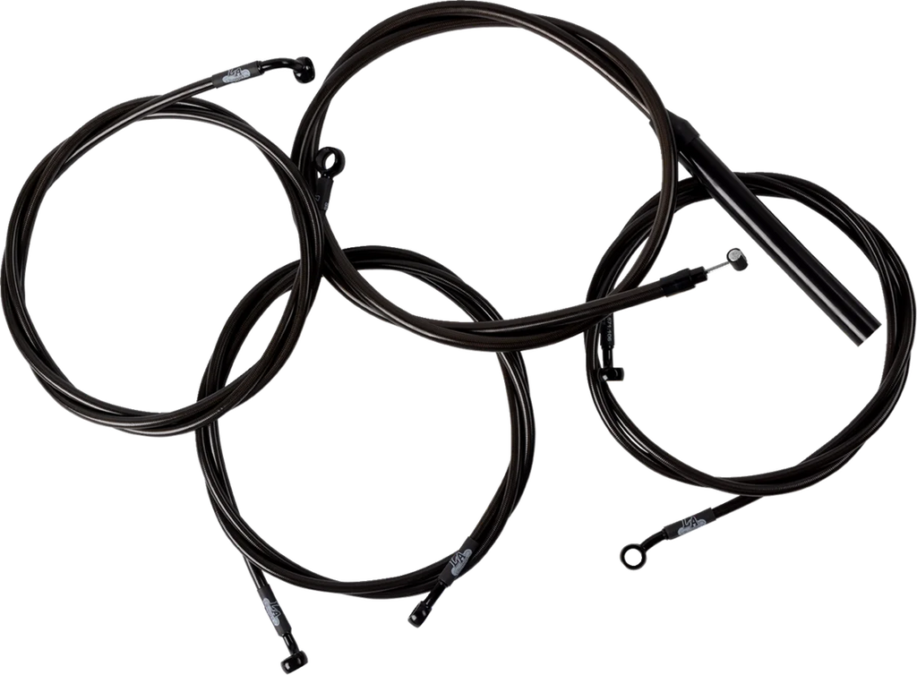 LA Choppers Handlebar Cable/Brake Line Kit - Complete - 15" - 17" Handlebars - Midnight LA-8059KT2-16M - Main Product View