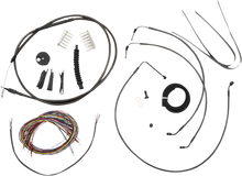 Load image into Gallery viewer, LA Choppers Handlebar Cable/Brake Line Kit - Complete - 15" - 17" Handlebars - Midnight LA-8154KT2-16M - Main Product View