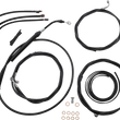 Load image into Gallery viewer, LA Choppers Handlebar Cable/Brake Line Kit - Complete - 18" - 20" Handlebars - Black Vinyl LA-8056KT2-19B - Main Product View