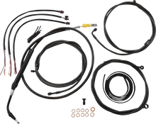Load image into Gallery viewer, LA Choppers Handlebar Cable/Brake Line Kit - Complete - 18" - 20" Handlebars - Midnight LA-8058KT2-19M - Main Product View