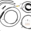 Load image into Gallery viewer, LA Choppers Handlebar Cable/Brake Line Kit - Complete - 18" - 20" Handlebars - Stainless LA-8058KT2-19 - Main Product View